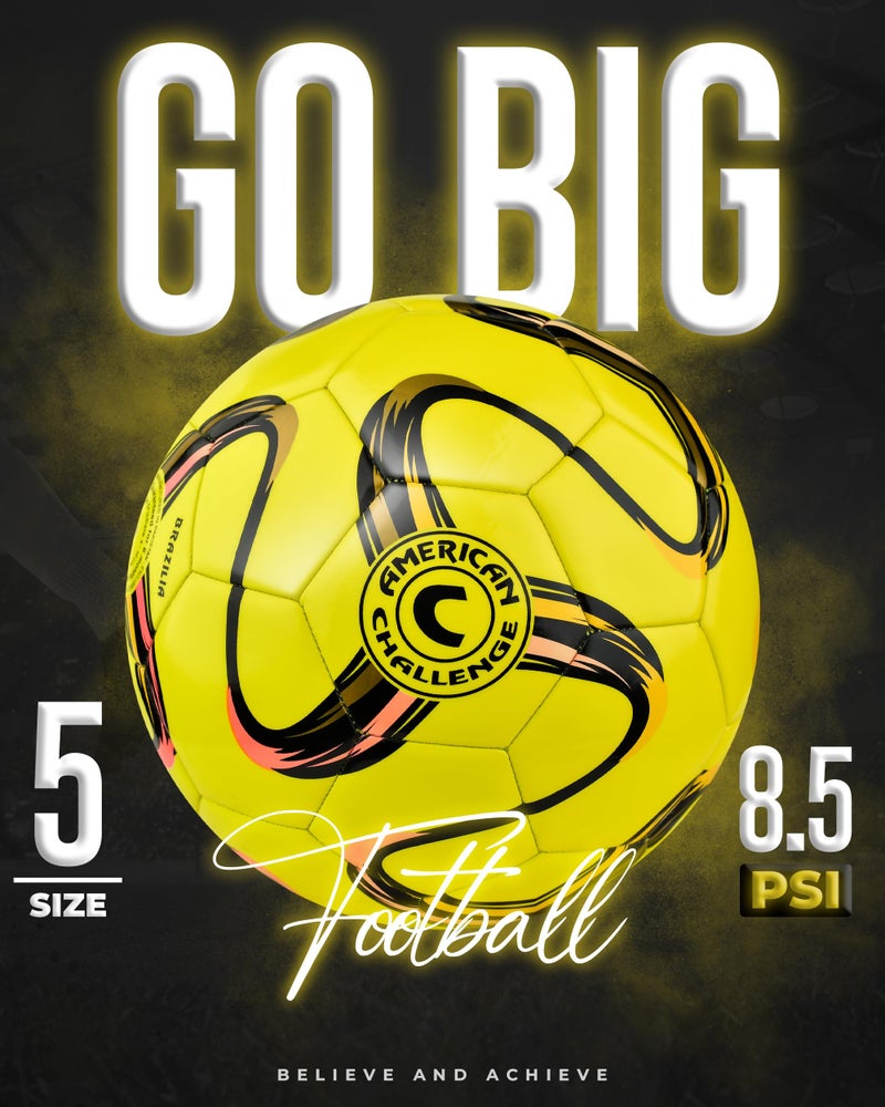 American Challenge Brasilia Soccer Ball â€“ Sizes 5, 4, 3 & 2 â€“ Youth & Adult Training Soccer Ball for Practice, Games & Grass Fields - Image 5